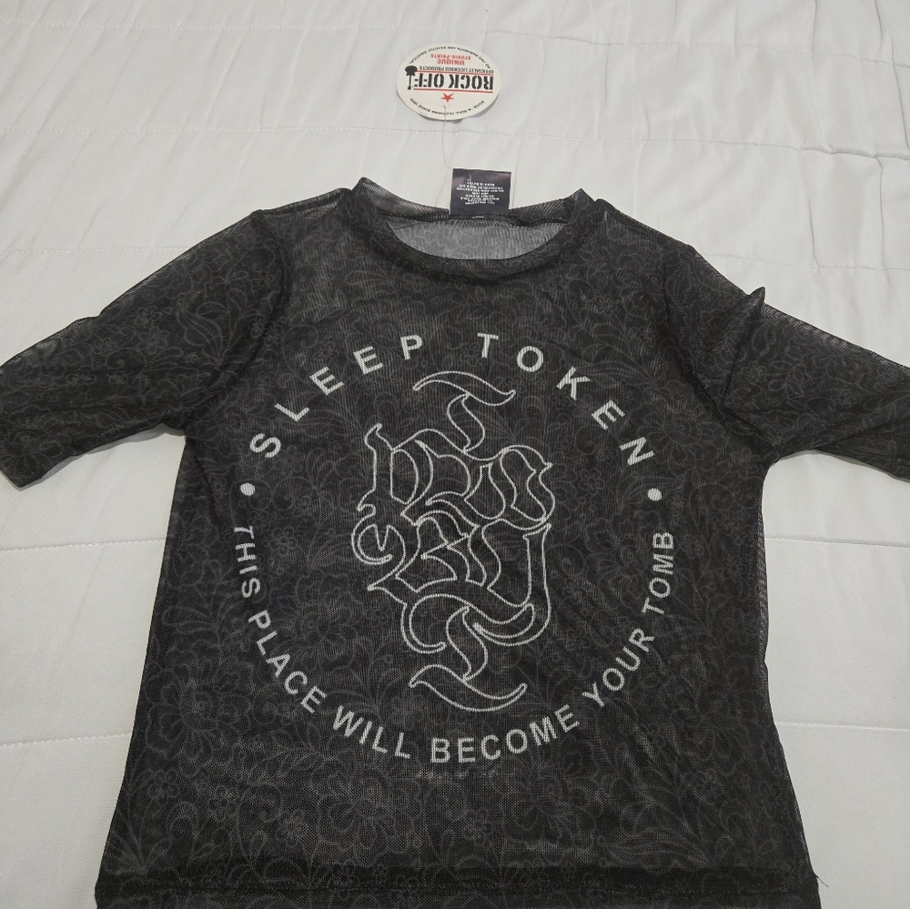 Sleep Token Mesh Crop Top